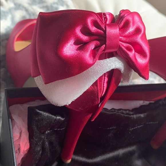 Por La Victoire Pink Satin platforms - Picture 15 of 16